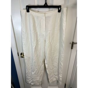Maggie McNaughton White Linen Pants Size 20W